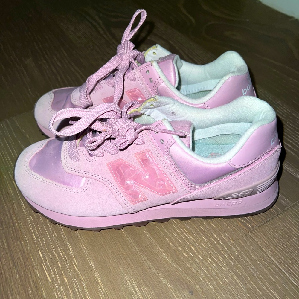 Pink New Balance 574 Sneakers
